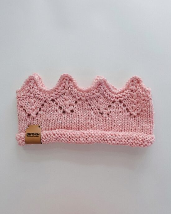 Kronis mazajai princesei - rozā ar gliteriem